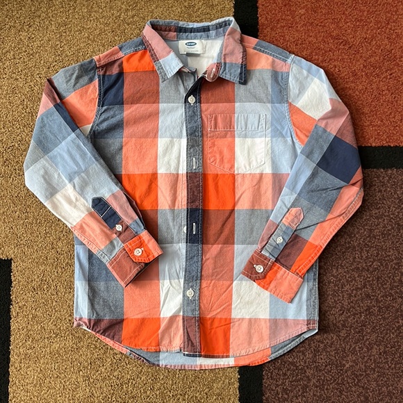 Old Navy - Boys Plaid Button Up - Size S (6/7) - Picture 1 of 7